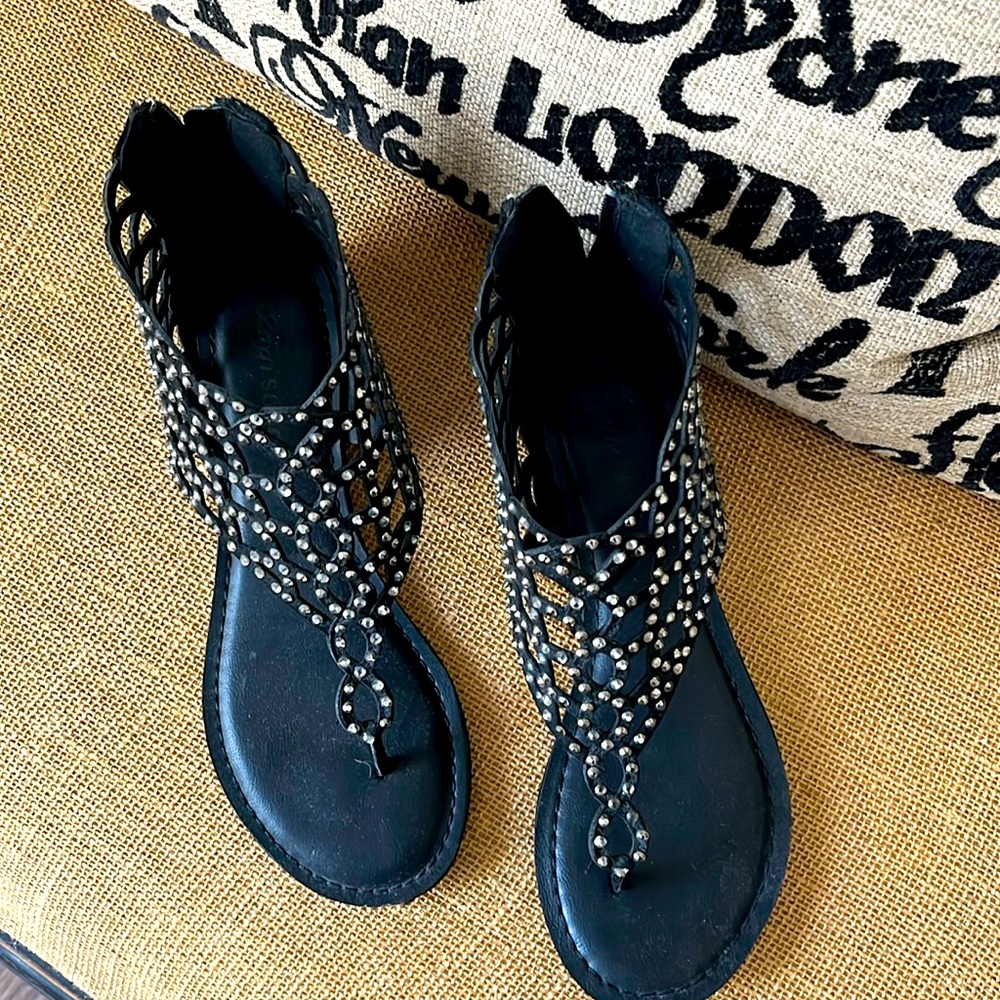 Ziti soho high ankle strap rhinestones